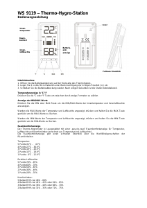 Manual de uso Technoline WS 9119 Estación meteorológica
