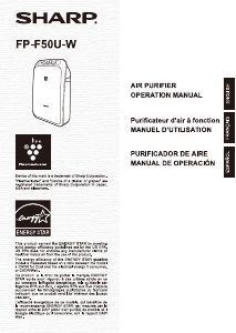 Mode d’emploi Sharp FP-F50U-W Purificateur d'air