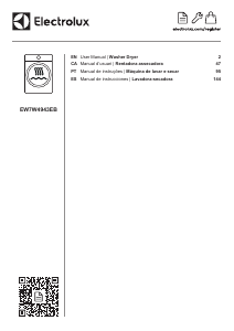 Manual de uso Electrolux EW7W4943EB Lavasecadora