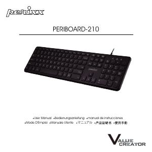 Handleiding Perixx PERIBOARD-210 Toetsenbord