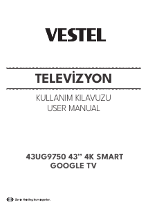 Kullanım kılavuzu Vestel 43UG9750 LED televizyon