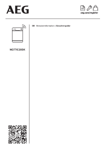 Bedienungsanleitung AEG NG77IC20SK Geschirrspüler