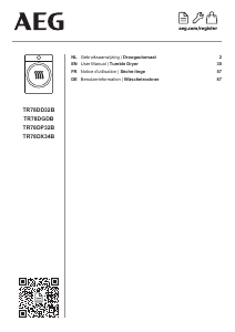 Bruksanvisning AEG TR78DP32B Torktumlare