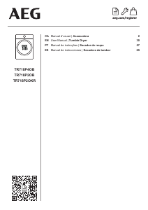 Bruksanvisning AEG TR718P4OB Torktumlare