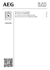 Bruksanvisning AEG TR839T4PB Torktumlare