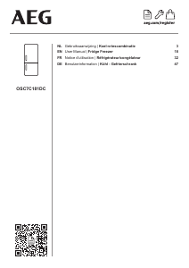 Mode d’emploi AEG OSC7C181DC Réfrigérateur combiné