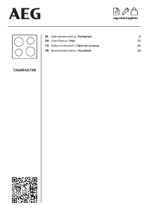 Mode d’emploi AEG TA64RAS7XB Table de cuisson