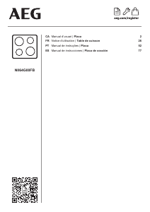 Mode d’emploi AEG NII64G00FB Table de cuisson