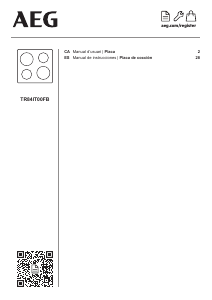 Manual de uso AEG TR84IT00FB Placa