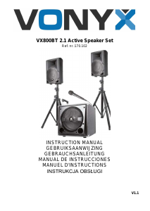 Mode d’emploi Vonyx 170.102 VX800BT 2.1 Haut-parleur