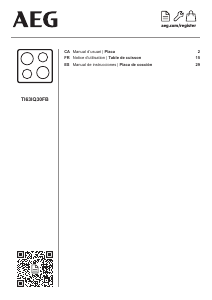 Mode d’emploi AEG TI63IQ30FB Table de cuisson