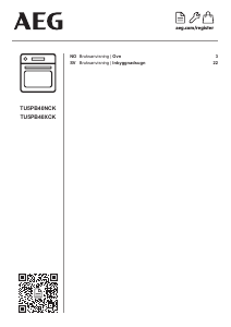 Bruksanvisning AEG TU5PB40XCK Ugn