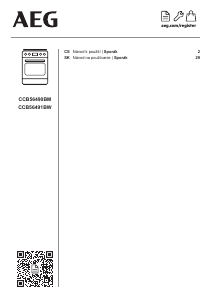 Návod AEG CCB56490BM Sporák