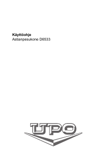 Käyttöohje UPO D6533T Astianpesukone