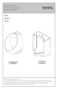 Bruksanvisning TOTO UT105U(V)(G) Toalett