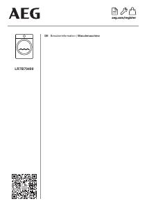 Bedienungsanleitung AEG LR7B70490 Waschmaschine