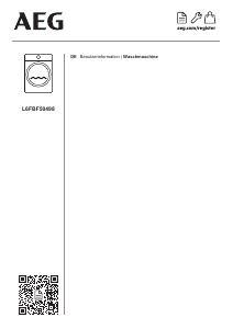 Bedienungsanleitung AEG L6FBF50498 Waschmaschine