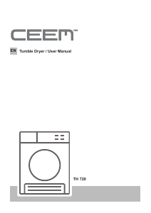 Bruksanvisning CEEM TH 720 Torktumlare