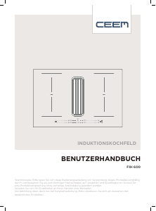 Bedienungsanleitung CEEM FIH 600 Kochfeld