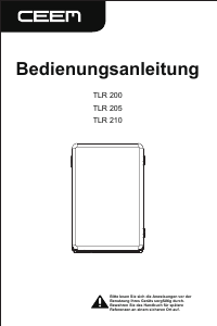 Bedienungsanleitung CEEM TLR 205 Kühlschrank