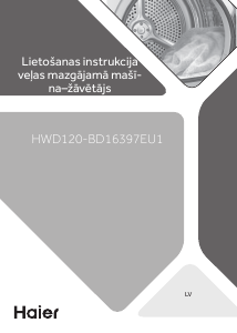 Rokasgrāmata Haier HWD120-BD16397EU1 Veļas žāvētājs