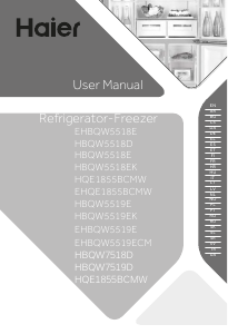 Manual Haier HBQW5518DK Frigorífico combinado