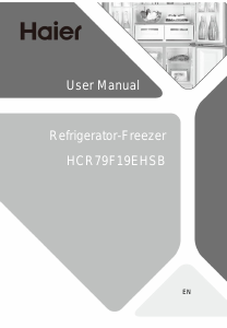 Manual Haier HCW79F19EHSB(UK) Frigorífico combinado