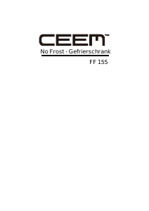 Manual CEEM FF 155 Freezer