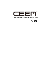 Manual CEEM FN 384 Freezer