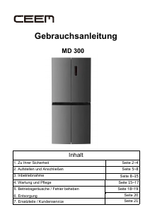 Bedienungsanleitung CEEM MD 300 Kühl-gefrierkombination