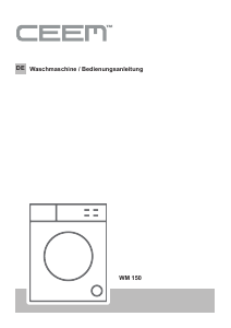 Bedienungsanleitung CEEM WM 150 Waschmaschine