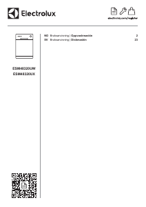 Bruksanvisning Electrolux ESM48320UW Diskmaskin