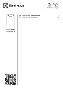 Bruksanvisning Electrolux ESS48320UW Diskmaskin