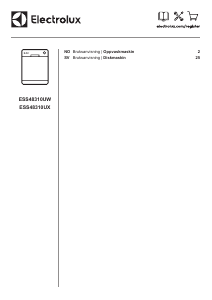 Bruksanvisning Electrolux ESS48310UX Diskmaskin