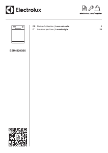 Mode d’emploi Electrolux ESM48200SX Lave-vaisselle