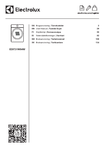 Käyttöohje Electrolux EDI731W94W Kuivausrumpu