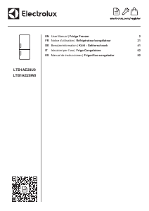 Mode d’emploi Electrolux LTB1AE28U0 Réfrigérateur combiné