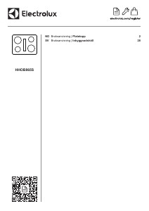 Bruksanvisning Electrolux HHOB865S Häll