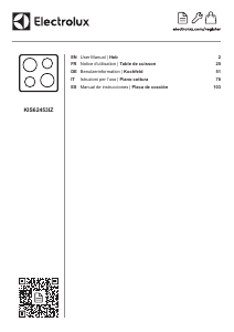 Bedienungsanleitung Electrolux KIS62453IZ Kochfeld