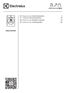 Käyttöohje Electrolux EWG702P94P Kuivaava pesukone