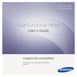 Manual Samsung SCX-4623F Multifunctional Printer