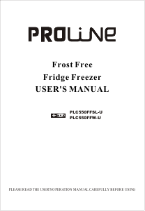 Bruksanvisning Proline PLC550FFSL-U Kyl-frys
