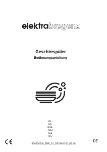 Bedienungsanleitung Elektra Bregenz GIM 56490 X Geschirrspüler