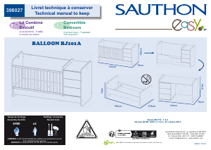 Mode d’emploi Sauthon BJ101A Balloon Lit bébé