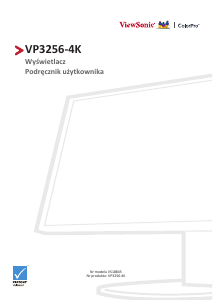 Instrukcja ViewSonic VP3256-4K Monitor LCD