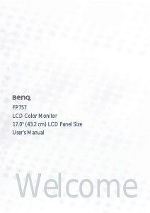 Bruksanvisning BenQ FP757 LCD skärm