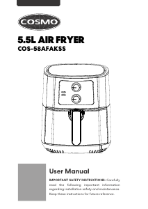 Manual Cosmo COS-58AFAKSS Deep Fryer