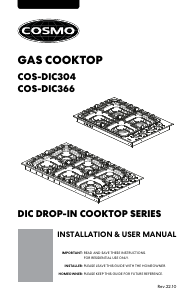 Manual Cosmo COS-DIC304 Hob