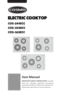 Handleiding Cosmo COS-365ECC Kookplaat
