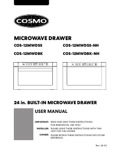 Bruksanvisning Cosmo COS-12MWDSS Mikrovågsugn